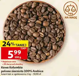 Auchan Kawa Kolumbia palona ziarnista 100% Arabica oferta