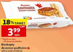 Auchan Biszkopty deserowe podłużne Auchan Savoiardi oferta
