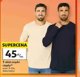 Auchan T-shirt męski ciepły oferta