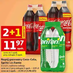 Auchan Napój gazowany Coca-Cola, Sprite lub Fanta oferta