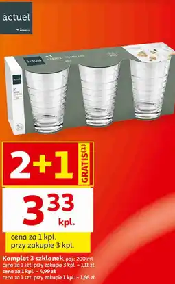 Auchan Komplet 3 szklanek actuél oferta