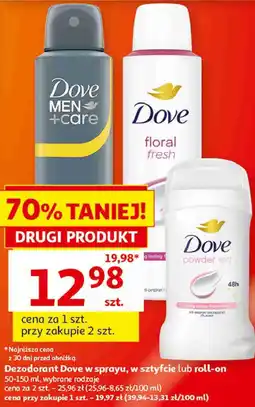 Auchan Dezodorant Dove w sprayu, w sztyfcie lub roll-on oferta