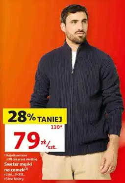 Auchan Sweter męski na zamek oferta
