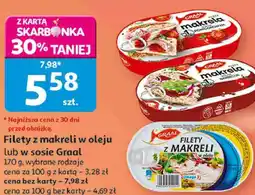 Auchan Filety z makreli w oleju lub w sosie Graal oferta