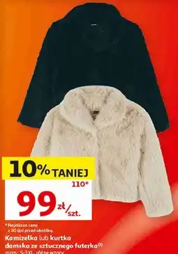 Auchan Kamizelka lub kurtka damska ze sztucznego futerka oferta