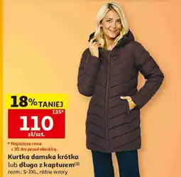 Auchan Kurtka damska krótka lub długa z kapturem oferta