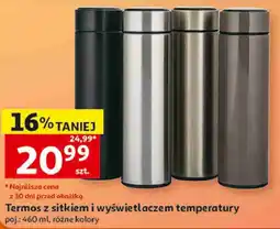 Auchan Termos z sitkiem i wyświetlaczem temperatury oferta