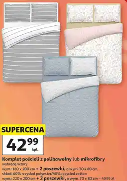 Auchan Komplet pościeli z polibawełny lub mikrofibry oferta