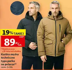 Auchan Kurtka męska techniczna typu parka na polarze Inextenso oferta
