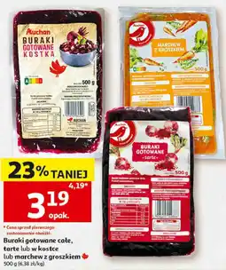 Auchan Buraki gotowane całe, tarte lub w kostce lub marchew z groszkiem Auchan oferta