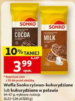 Auchan Wafle Sonko ryżowo-kukurydziane lub kukurydziane w polewie oferta