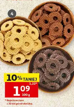 Auchan Ciastka Maja kakaowe, w polewie lub z cukrem oferta