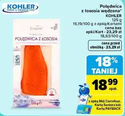 Carrefour Połędwica z łososia wędzona KOHLER oferta