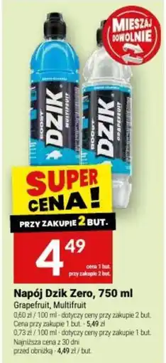 Twój Market Napój Dzik Zero, Grapefruit, Multifruit oferta