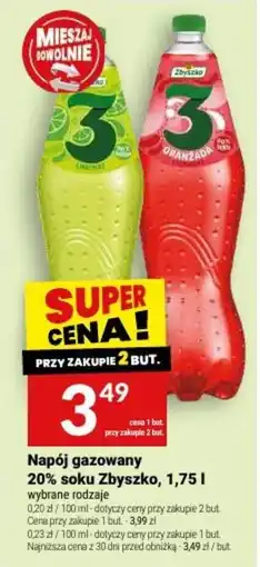 Twój Market Napój gazowany 20% soku Zbyszko oferta