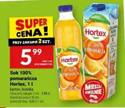 Twój Market Sok 100% pomarańcza Hortex oferta
