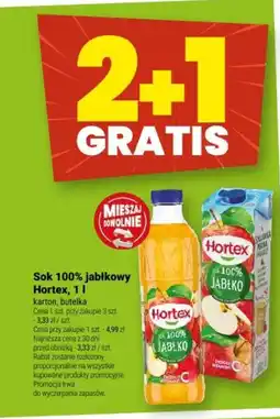 Twój Market Sok 100% jabłkowy Hortex oferta