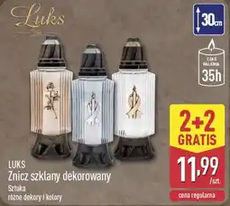 ALDI Znicz szklany dekorowany oferta