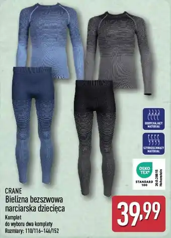 CRANE Bielizna bezszwowa narciarska dziecięca