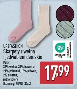 ALDI Skarpety z wełną i jedwabiem damskie UP2FASHION oferta