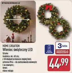 ALDI HOME CREATION Wieniec świąteczny LED oferta
