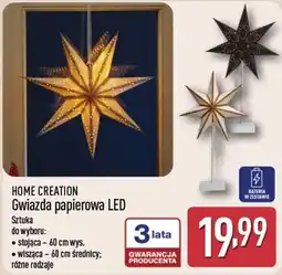 ALDI HOME CREATION Gwiazda papierowa LED oferta
