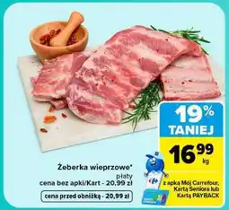 Carrefour Żeberka wieprzowe oferta