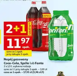 Auchan Napój gazowany Coca-Cola, Sprite lub Fanta oferta