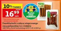 Auchan Frankfurterki z mięsa wieprzowego rasy puławskiej lub z indyka oferta