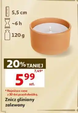 Auchan Znicz gliniany zalewany oferta