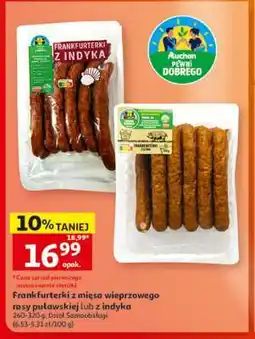 Auchan Frankfurterki z mięsa wieprzowego rasy puławskiej lub z indyka oferta