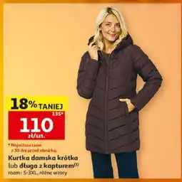 Auchan Kurtka damska krótka lub długa z kapturem oferta