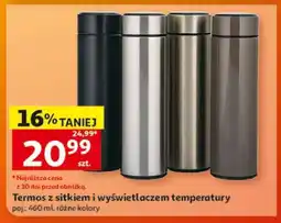 Auchan Termos z sitkiem i wyświetlaczem temperatury oferta