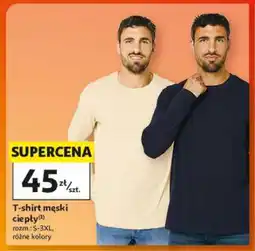 Auchan T-shirt męski ciepły oferta
