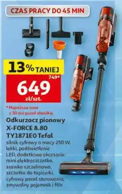Auchan Odkurzacz pionowy X-FORCE 8.80 TY1871EO Tefal oferta