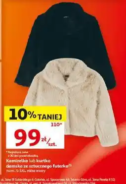 Auchan Kamizelka lub kurtka damska ze sztucznego futerka oferta