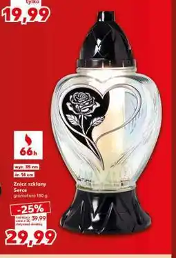 Kaufland Znicz szklany Serce oferta