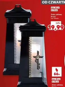 Kaufland Znicz szklany Krzyż oferta