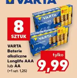 Kaufland VARTA Baterie alkaliczne Longlife AAA lub AA oferta