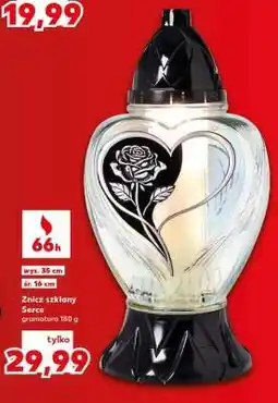 Kaufland Znicz szklany Serce oferta