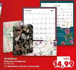Kaufland INTERDRUK Kalendarz książkowy B6 192 miks lub Kalendarz ścienny z kieszonką oferta