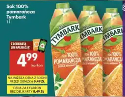 Delikatesy Centrum Sok 100% pomarańcza Tymbark oferta
