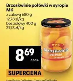 Delikatesy Centrum Brzoskwinie połówki w syropie MK oferta
