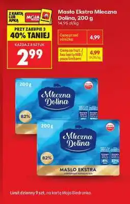 Biedronka Masło Ekstra Mleczna Dolina 200 g oferta