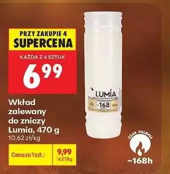 Biedronka Wkład zalewany do zniczy Lumia, 470 g oferta