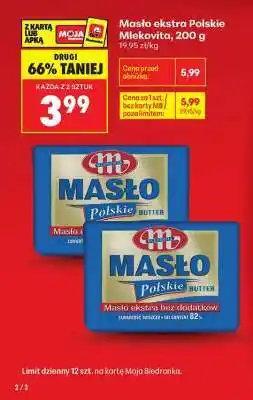 Biedronka Masło Ekstra Polskie Mlekovita , 200 g oferta
