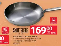Selgros Skottsborg Patelnia Stalowa 24 cm oferta