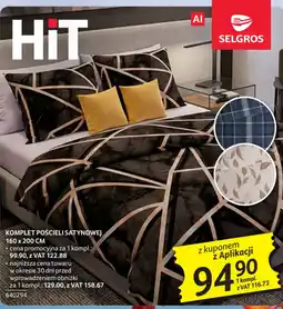 Selgros HiT Komplet pościeli satynowej oferta