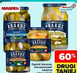 Carrefour Ogórki kiszone, konserwowe Krakus oferta