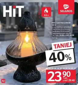Selgros Znicz Satyna Chrom oferta